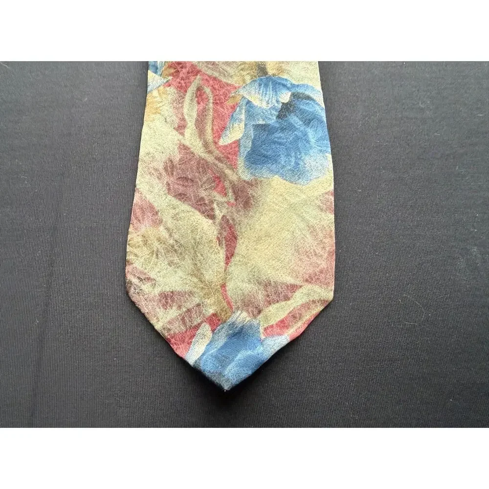 Vintage Floral Tie Multicolor, Blue, Red